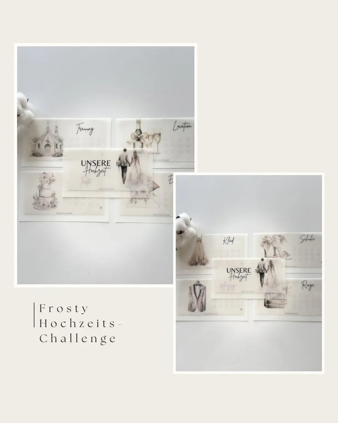 💍 Hochzeit Sparchallenge | 13 Umschläge für eure Traumhochzeit Jasmins Creative Studio