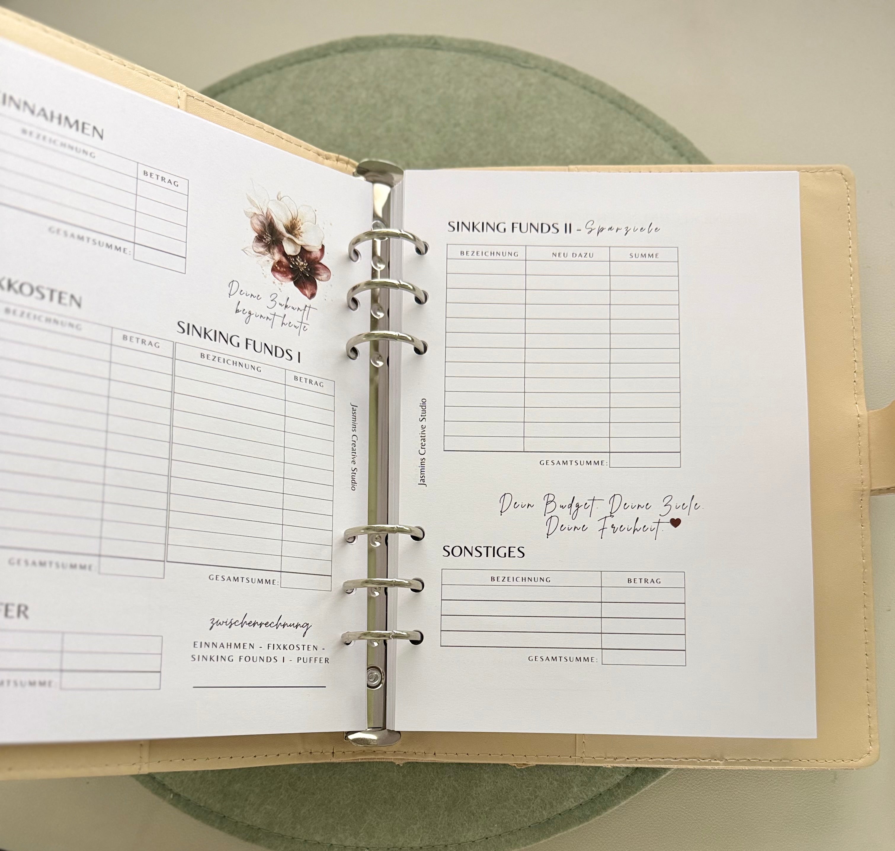 Budget Planer A5 undatiert | Haushaltsbuch, Cash Stuffing Planer, Sparchallenge & Finanzplanung