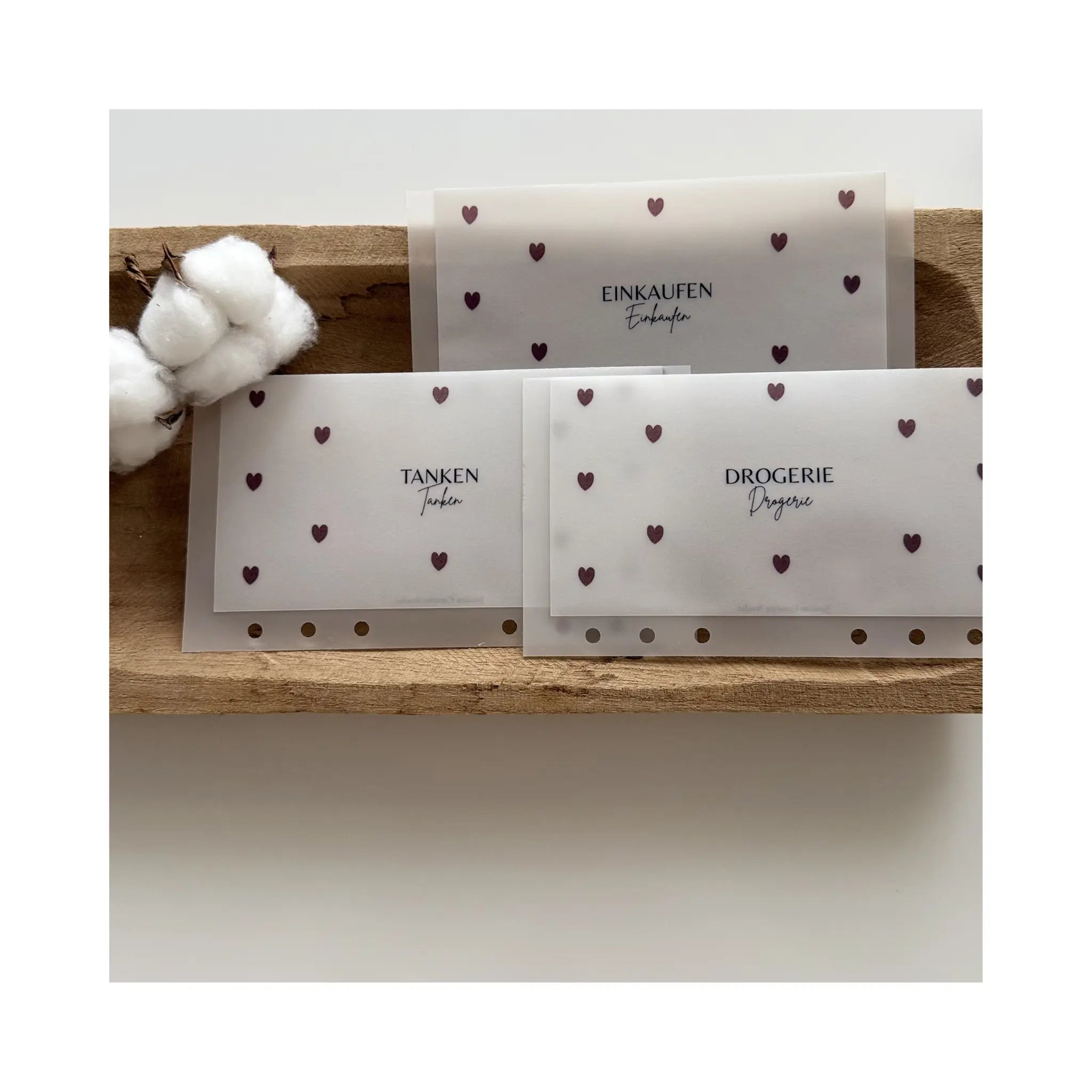 Minimalistische Budgetbinder Umschläge handmade
